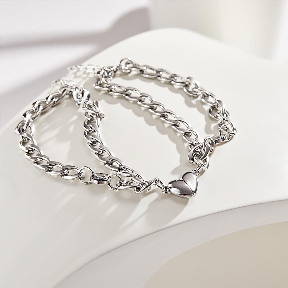 Magnetic Heart Bracelet Set – Stylish, Trendy & Perfect for Couples