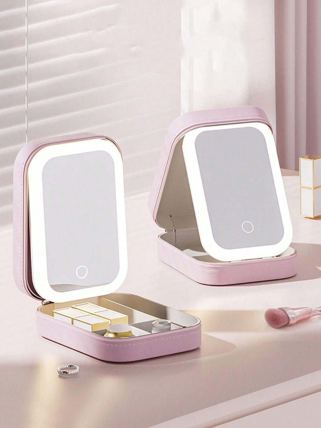 Portable Folding Makeup Mirror Jewellery Box