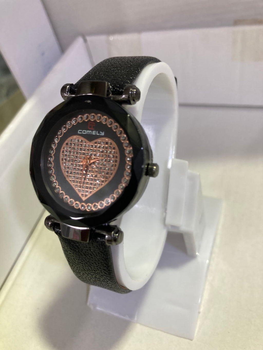 Crystal Heart Dial Ladies Watch