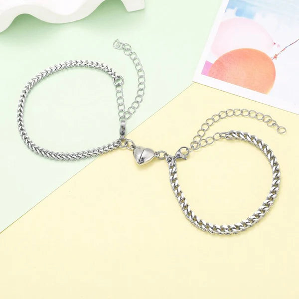 Magnetic Heart Bracelet Set – Stylish, Trendy & Perfect for Couples