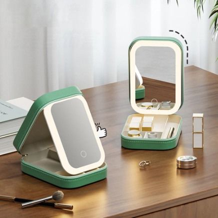 Portable Folding Makeup Mirror Jewellery Box
