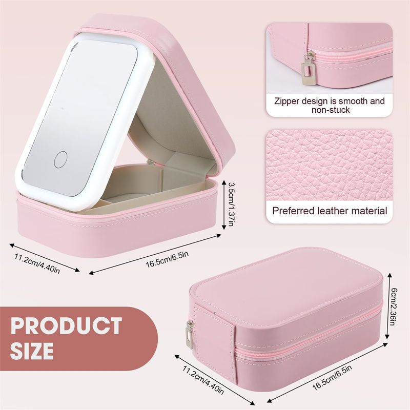 Portable Folding Makeup Mirror Jewellery Box